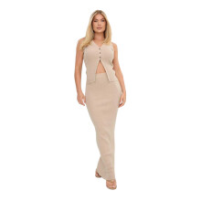 (14 UK, Stone) I Saw It First Womens/Ladies Bodycon Co-ord Set