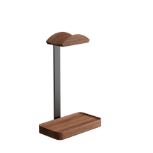 Headphone Stand, Wood Headset Stand with Storage Base, Headphones Holder for Gaming, Office, and Home Desk