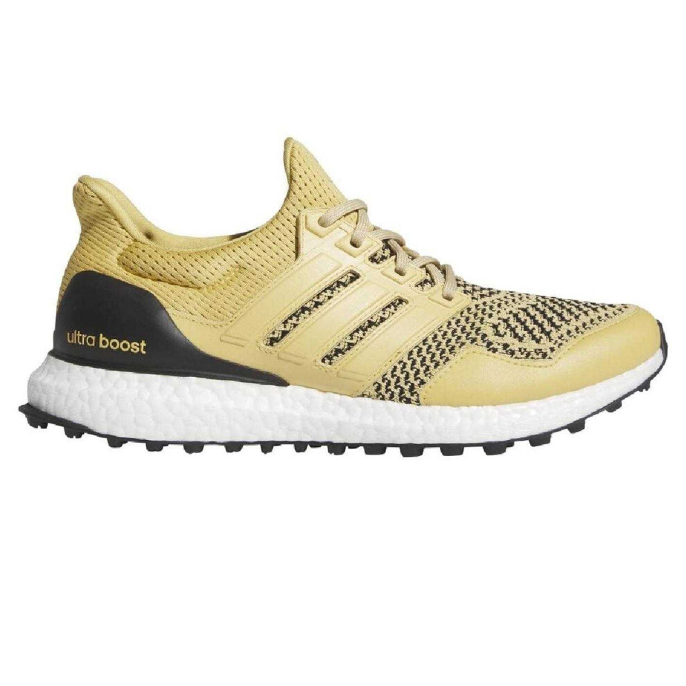 Adidas (7 Uk, Beige) Mens Ultraboost Leather Water Resistant Golf Shoes