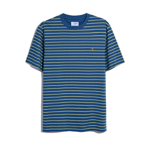 Farah (S, Blue) Farah Mens Oakland Stripe T-Shirt