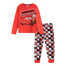 (7-8 Years, Red) Cars Boys Lightning McQueen Long-Sleeved Long Pyjama Set
