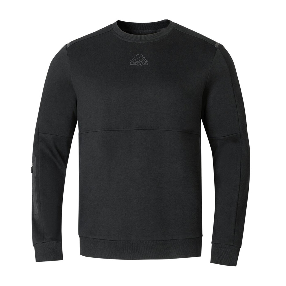 Kappa (S, Black) Mens Teddy Fleece Sweatshirt