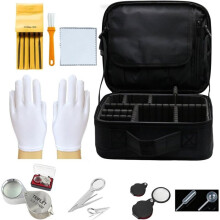 DiamondTester Gold Silver Testing Tool Kit Box, NO Testing Acid Removable Dividers for Gold 10K-24K Jewelry