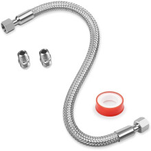 1/4NPTx20 in Flexible Air Compressor Jumper Hose,G1/4 Swivels ,with Braided Abrasion Protection,870 PSI Working Pressure