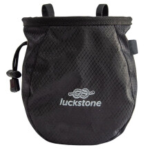 LUCKSTONE Climbing Chalk Bag with Drawstring Closure, Bouldering Bag Bucket Waterproof Surface, Belt Clip Adjustable Sling Black