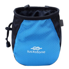 LUCKSTONE Climbing Chalk Bag with Drawstring Closure, Bouldering Bag Bucket Waterproof Surface, Belt Clip Adjustable Sling