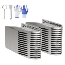 36 Peças de Tampas para Furos de Drenagem para Paredes de Tijolos, Kit de Drenagem de Tijolos em Aço Inoxidável, Ajuste Flexível de Tensão, Malha