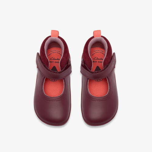 Clarks HarbourSkip T. Burgundy Leather 1