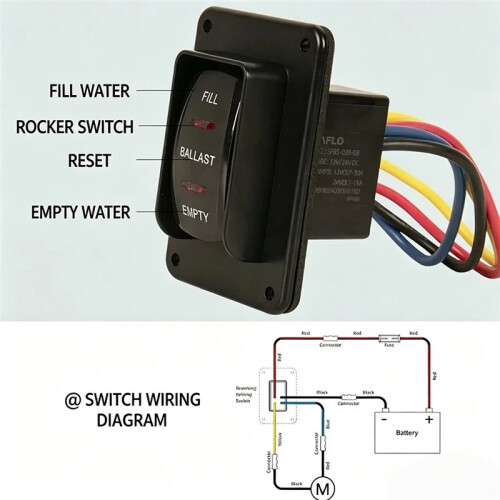 12V Waterproof Reverse Polarity , Forward & Reverse Control  for Marine Water Pump 1