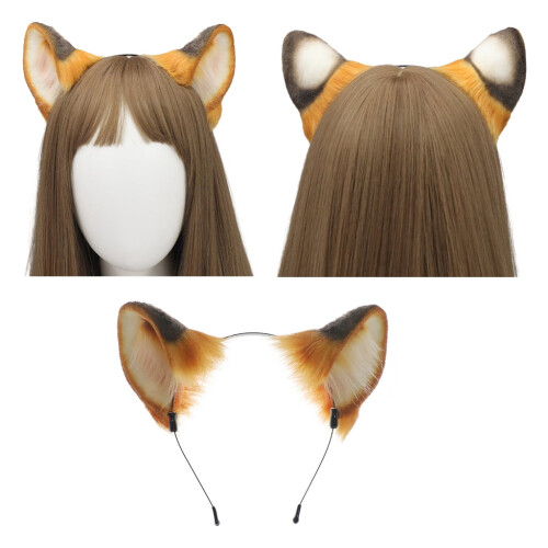 Yellow Animal Ear Headband Plush 1 Piece 1