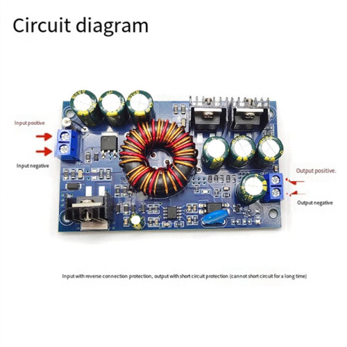 - Isolation Step-Down Power Supply Module Board 12V-90V to 12V 4A Power Converter Module 1