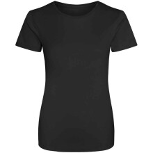 (XS, Jet Black) AWDis Just Cool Womens/Ladies Sports Plain T-Shirt
