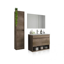 Pack de baño con lavabo de resina y columna Thai Plus