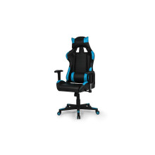 Silla gaming ergonómica y giratoria en negro y turquesa 124x67 cm Silverstone