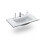 Lavabo de resina rectangular en blanco 80x45 cm Nilo Blanco 1