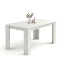 Mesa de comedor fija en blanco artik 140X80 cm Naya