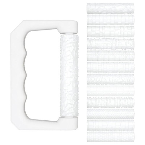 13Pcs Clay Texture Roller Set, 4 Inch 3D Printed PLA Embossing Tools for Pottery  Hobbyists