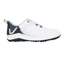 (4 UK, White/Navy) Slazenger Womens/Ladies V Series Leather Spiked Golf Shoes