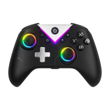 Manette de Jeu Sans Fil RGB LED 2,4G pour pour /IOS/PC/Android avec Joystick Ă Effet Hall