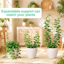 Paquete de 2 Enrejados Grandes para Plantas Trepadoras, Soporte de Jardín de 30'' para Plantas en Maceta de Interior, para Plantas Rastreras (Dorado)