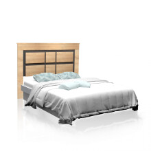 Cabecero para cama de 135-150 cm en cambria y grafito Kira