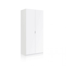 Armario de 2 puertas y diseño práctico en blanco 81x180 cm Astra