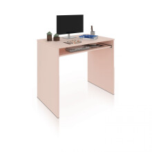 Mesa de escritorio compacta en rosa nube 90x54 cm Smile