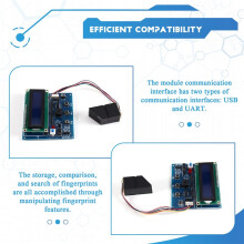 AS608 500dpi Optical Fingerprint Recognition Module, 3.3V 60mA, Three Buttons, Supporting Multifunctional Testing