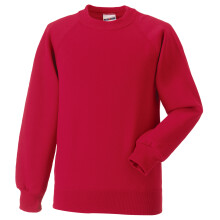 (11-12, Classic Red) Jerzees Schoolgear Childrens Raglan Sleeve Sweatshirt
