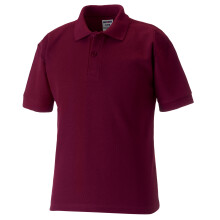 (3-4, Burgundy) Jerzees Schoolgear Childrens 65/35 Pique Polo Shirt (Pack of 2)