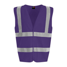 (XXL, Purple) PRO RTX Unisex Adult Sleeveless Hi-Vis Vest
