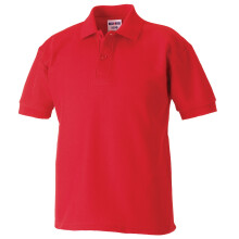 (11-12, Bright Red) Jerzees Schoolgear Childrens 65/35 Pique Polo Shirt (Pack of 2)