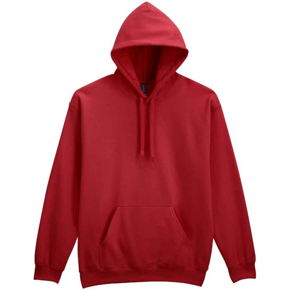 Gildan (L, Cardinal Red) Mens Midweight Soft Touch Hoodie