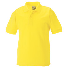 (3-4, Yellow) Jerzees Schoolgear Childrens 65/35 Pique Polo Shirt (Pack of 2)