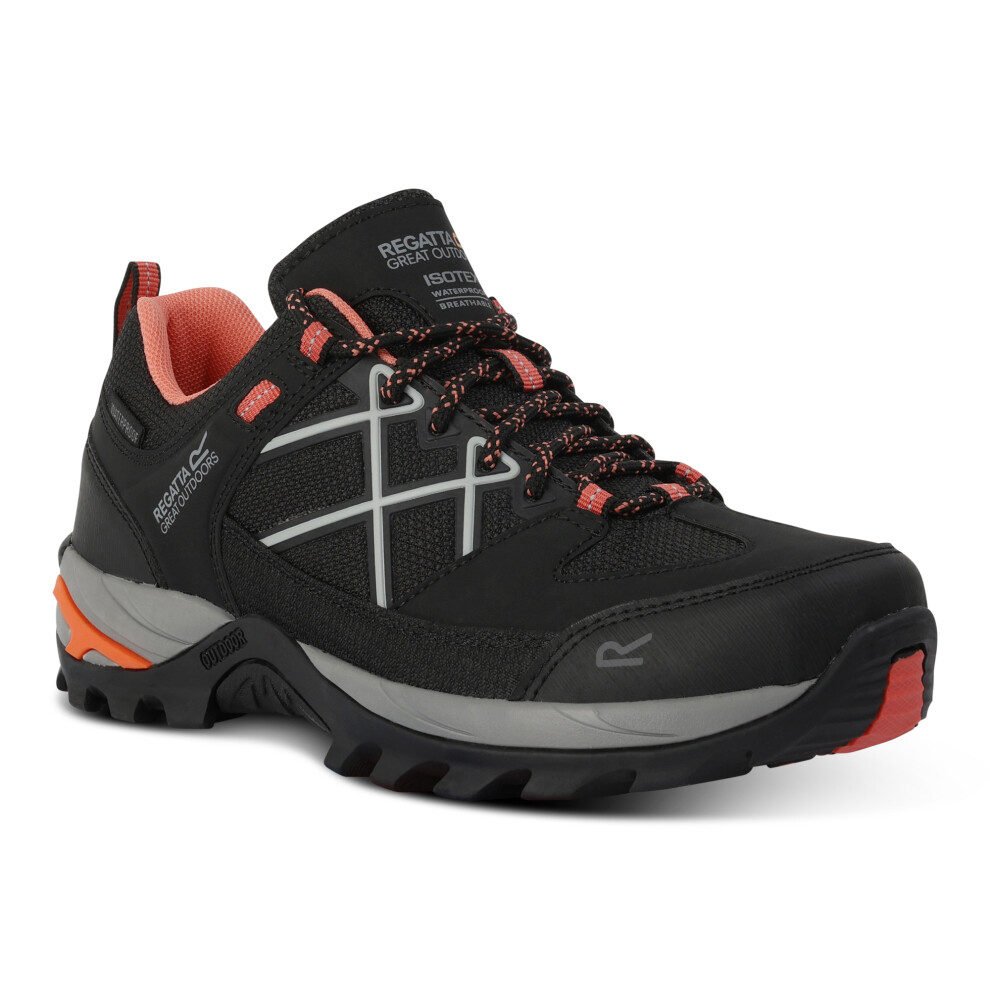 Regatta (7 Uk, Black/Satsuma) Womens/Ladies Samaris Iii Low Walking Shoes