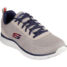 (12 UK, Taupe/Navy) Skechers Mens Leshur Trainers