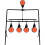 JACK PYKE JACK PYKE Resetting Spinner Shooting Target with 5 Target Points 1