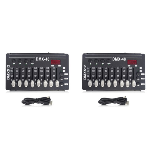 2X Light Console DMX-48 Controller Bar KTV Moving  Light Controller Dimming Console Stage Lighting Equipment