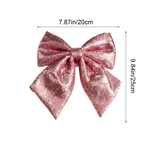 Christmas Bow Ornament for Tree Topper Wreath Decoration 2