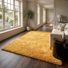 (YELLOW, 160X230 CM) Extra Large Rugs Fluffy Shaggy Living Room Rug