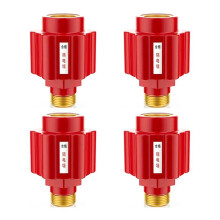 4 Stück [Verdickte Kupferzähne] Elektrischer Warmwasserbereiter, Antielektrische Wand, Haushaltswarmwasserbereiter-Armaturen, Rot