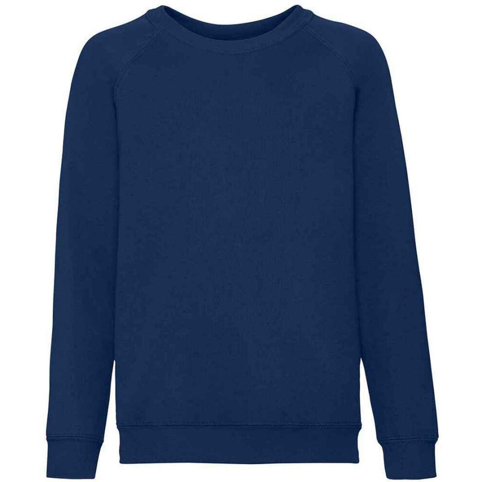 Fruit Of The Loom (12-13 Years, Navy) Childrens/Kids Classic Raglan Sweatshirt