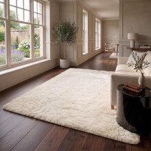 (CREAM, 160X230 CM) Extra Large Rugs Fluffy Shaggy Living Room Rug