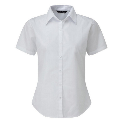 (22, White) Premier Short Sleeve Poplin Blouse / Plain Work Shirt