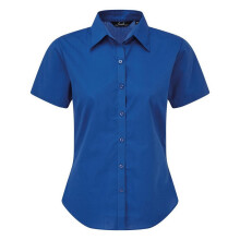 (14, Royal) Premier Short Sleeve Poplin Blouse / Plain Work Shirt