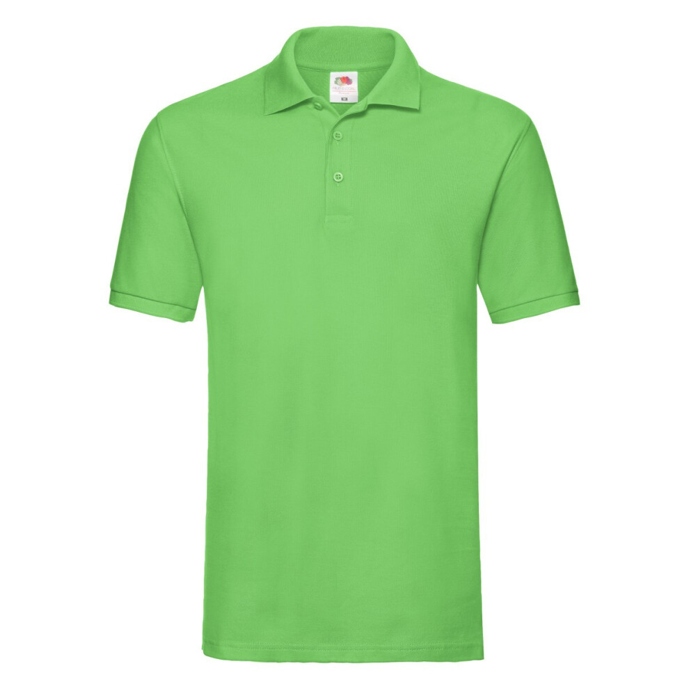 Fruit Of The Loom (S, Lime) Mens Premium Pique Polo Shirt