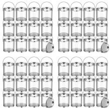 48Pack Clear Plastic Paint Cans Small Empty Paint Cans for Crafts Candy DIY Projects Party Favor Decor,3 X 3 Inches