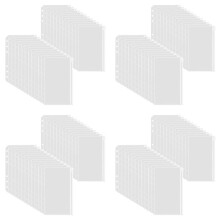 200PCS A6 Binder Pockets 6 Holes Binder Pouch Zipper Folders for 6-Ring Binder PVC Cash Budget Envelopes Zipper Bag