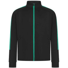 (11-12 Years, Black/Emerald) Finden & Hales Childrens/Kids Knitted Track Top