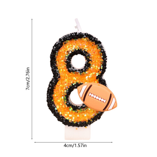 Birthday Number Candles Glitter Cake Topper 8 2
